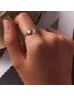 Anel lua e estrela - coleção lunar - banhado a prata 925